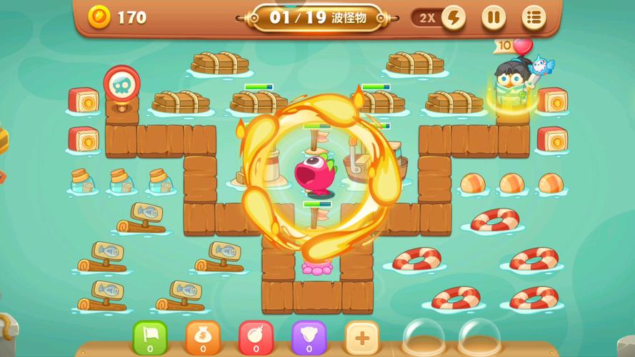 保卫萝卜3集市50关攻略图解第50关金萝卜通关攻略