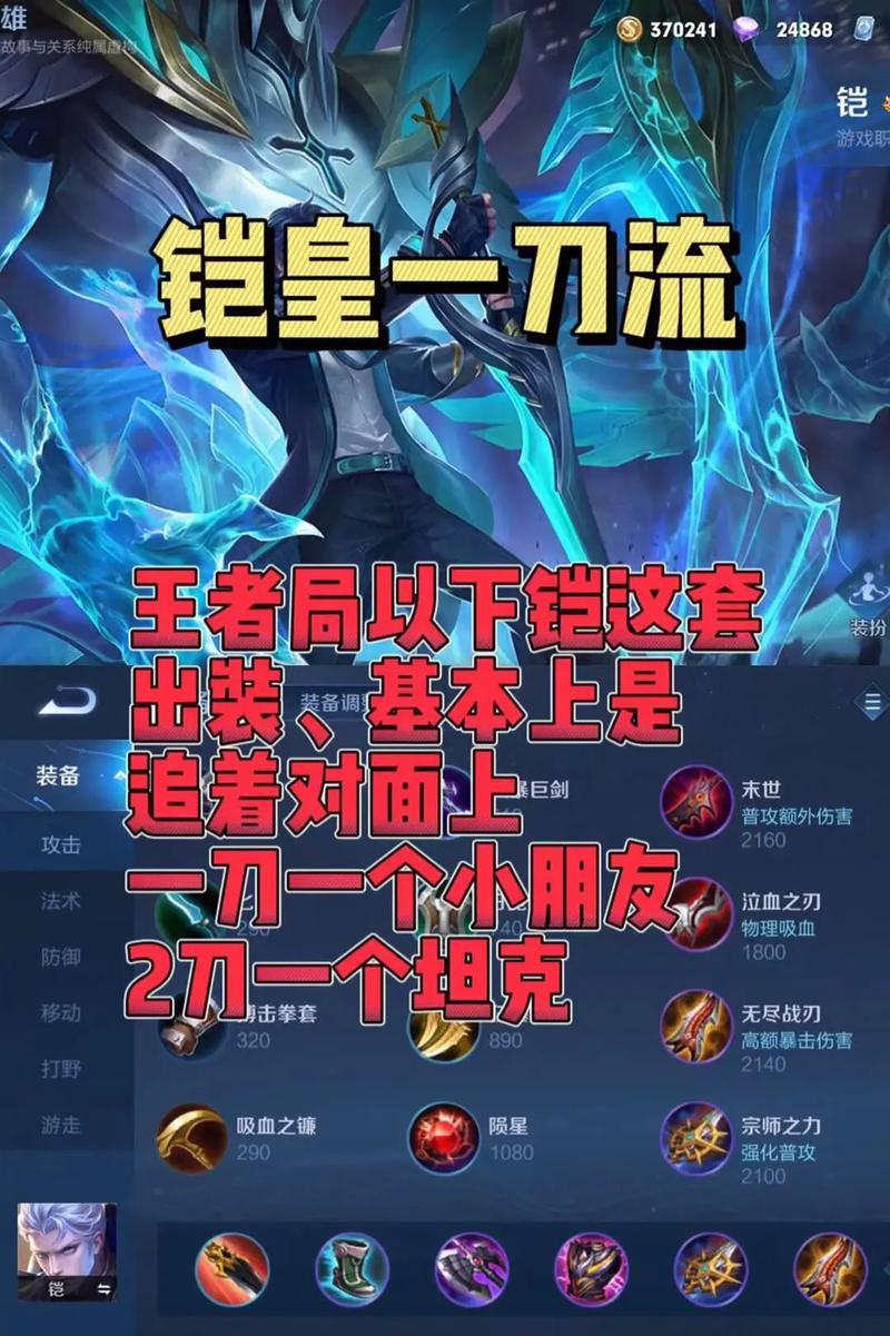 王者荣耀铠出装/新皮肤,玩法技巧及最克铠的英雄