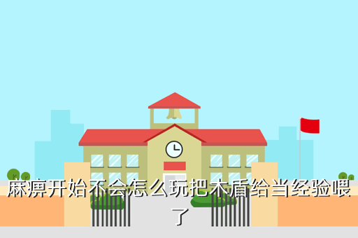麻痹开始不会怎么玩把木盾给当经验喂了