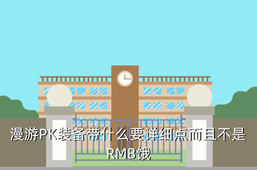 漫游PK装备带什么要详细点而且不是RMB饿