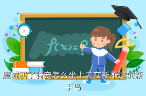 魔域手游骑宠点收纳了是去哪里了，魔域买了骑宠怎么坐上去在新不过的新手鸟