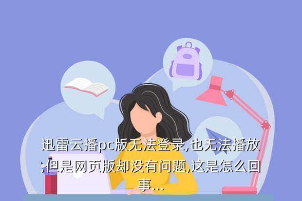 迅雷云播pc版无法登录,也无法播放,但是网页版却没有问题,这是怎么回事...