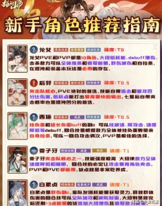 指间山海T0-T1强势角色推荐